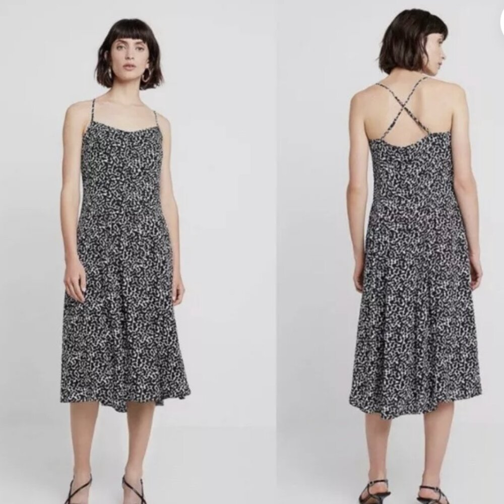 Banana Republic Pintuck Silk Midi Dress (4P)